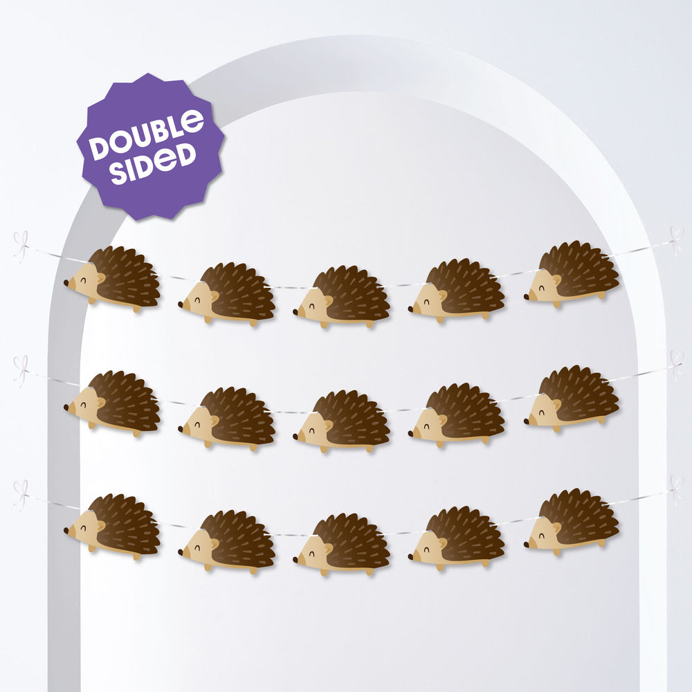 Forest Hedgehogs Garland Banner - 15 Pc