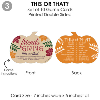 Friends Thanksgiving Feast - 4 Friendsgiving Party Games - 10 Cards Each - Gamerific Bundle