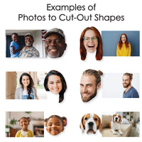 Fun Face - Custom Photo Head Cut Out Lawn Decorations - Outdoor Yard Sign - Upload 1 Photo - 10 Piece