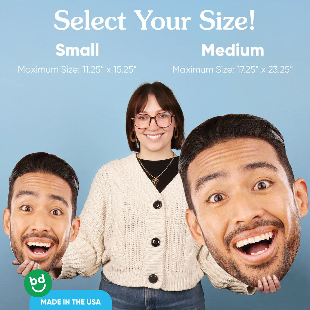 Custom Fun Face Big Head Cutouts - Multiple Sizes - 1 Piece