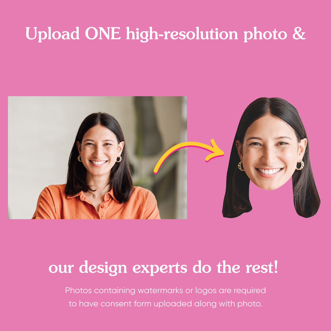 Custom Fun Face Big Head Cutouts - Multiple Sizes - 1 Piece