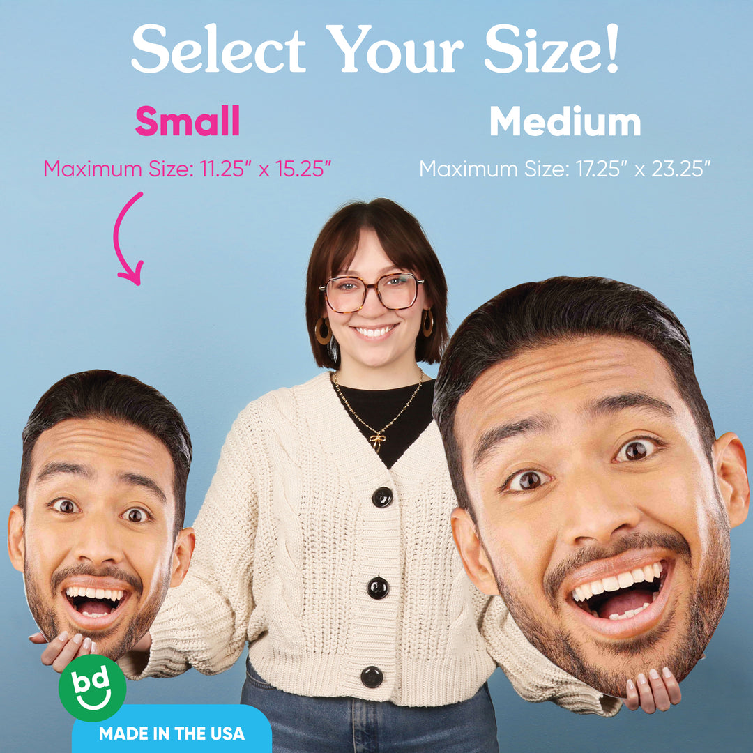 Custom Fun Face Big Head Cutouts - Multiple Sizes - 1 Piece