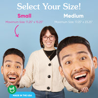 Custom Fun Face Big Head Cutouts - Multiple Sizes - 1 Piece