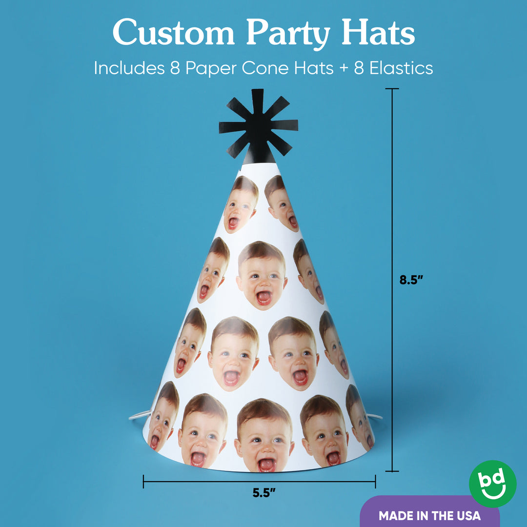 Custom Party Hats Custom Photo Upload Birthday Decorations