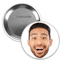 Custom Fun Face Pinback Buttons - 8 Ct