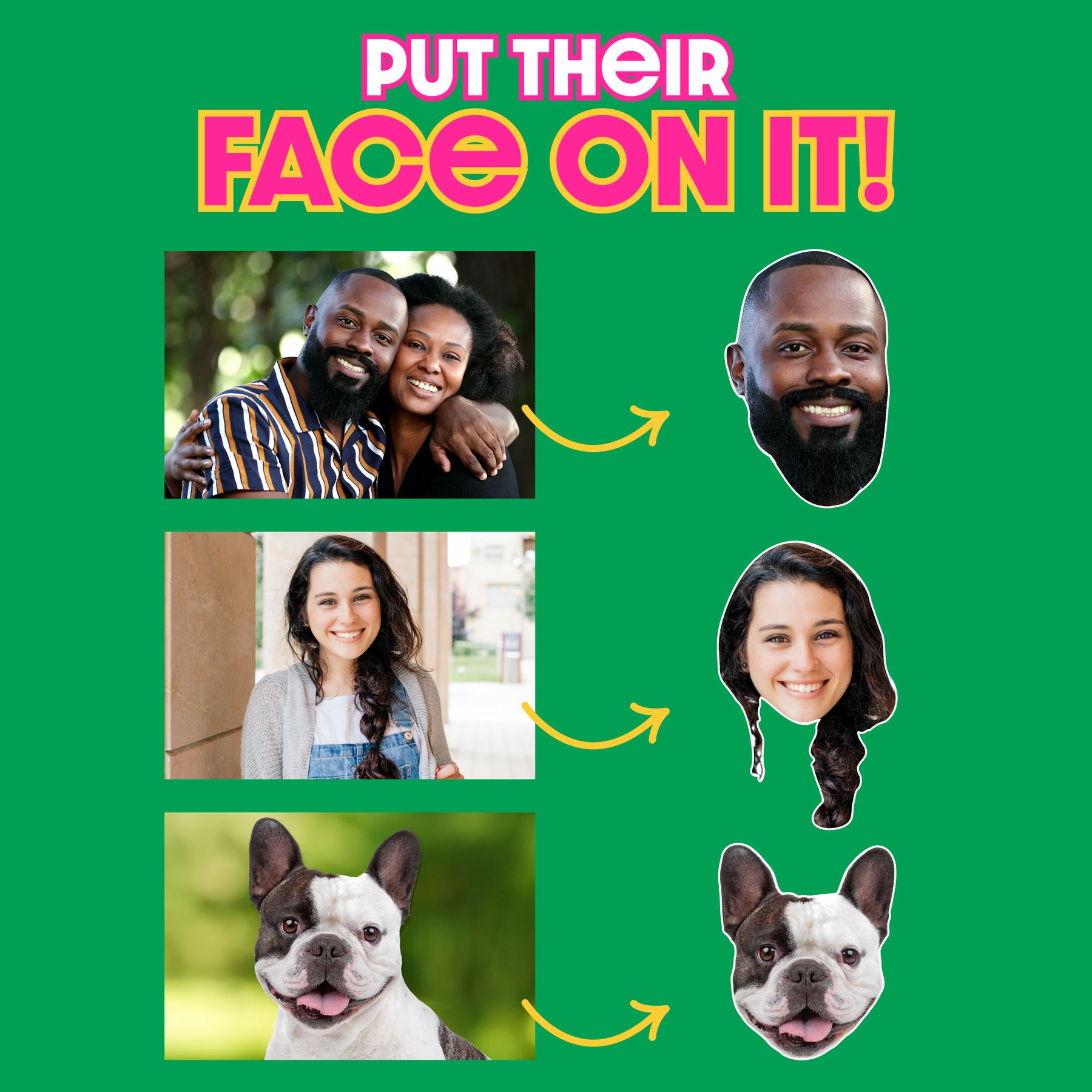 Custom Photo Fun Face - Party Favors - Fun Face Temporary Tattoos - Set ...