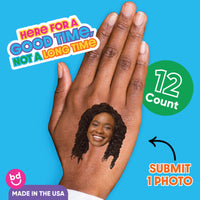 Custom Fun Face Temporary Tattoos - 12 Ct