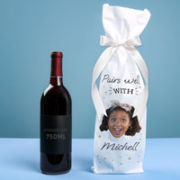 Custom Photo Wine Bags - Pairs Well With