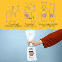 Custom Photo Wine Bags - Pairs Well With