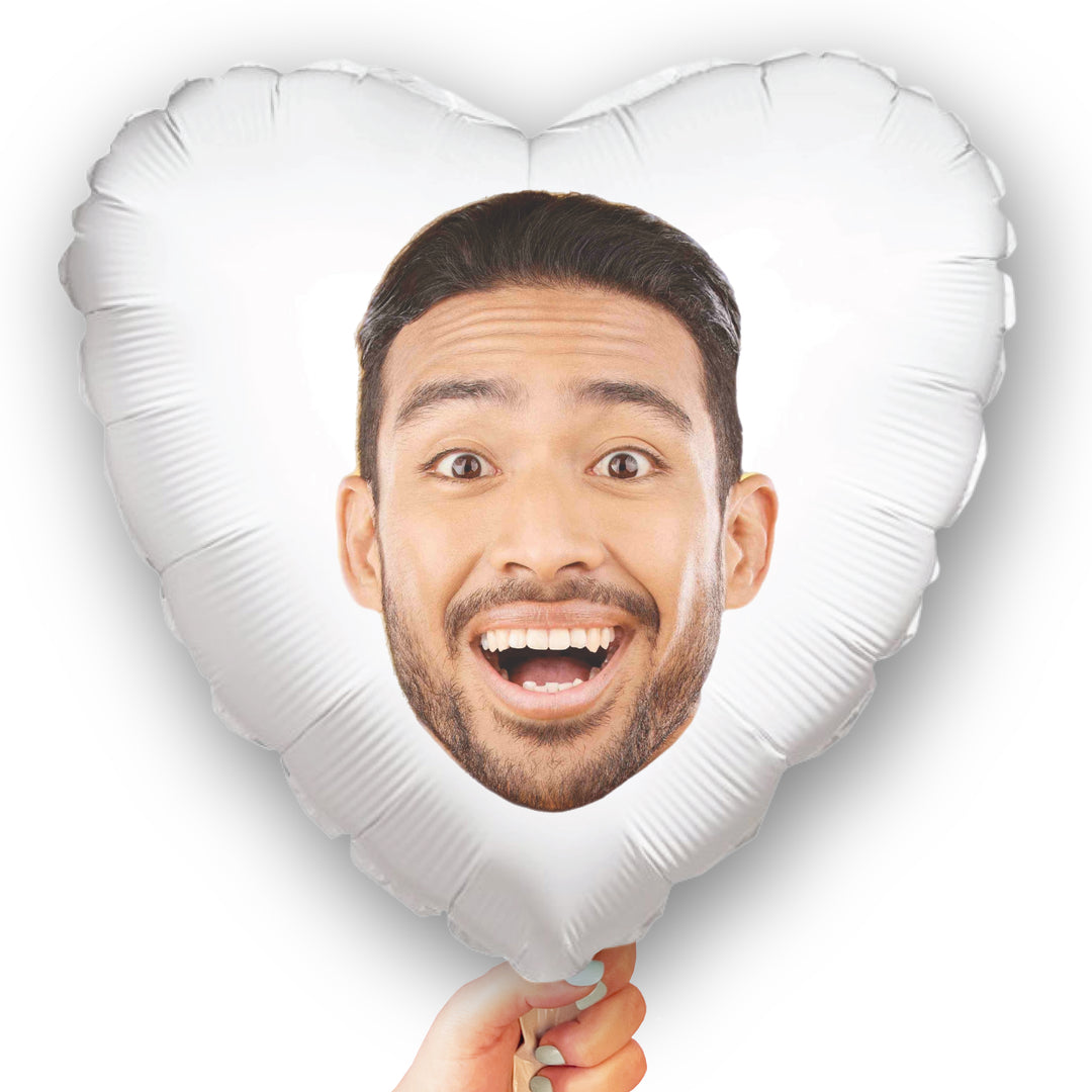 Personalized Fun Face Heart Balloon – Double Sided – 1 Ct