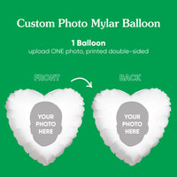 Personalized Fun Face Heart Balloon – Double Sided – 1 Ct