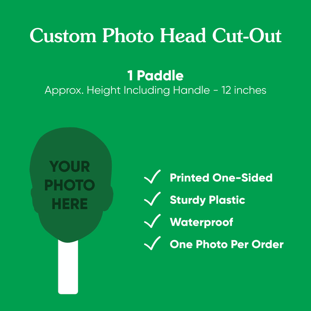 Custom Fun Face Cut-Out Paddle - 1 Pc