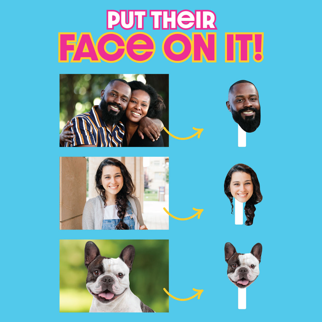 Custom Fun Face Cut-Out Paddle - 1 Pc