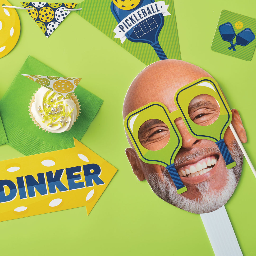 Fun Face Cutout Paddles - Custom Photo Head Cut Out Photo Booth and Fan Props - Upload 1 Photo - 6 Piece Cut Out Kit