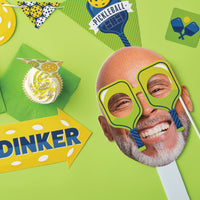Fun Face Cutout Paddles - Custom Photo Head Cut Out Photo Booth and Fan Props - Upload 1 Photo - 6 Piece Cut Out Kit