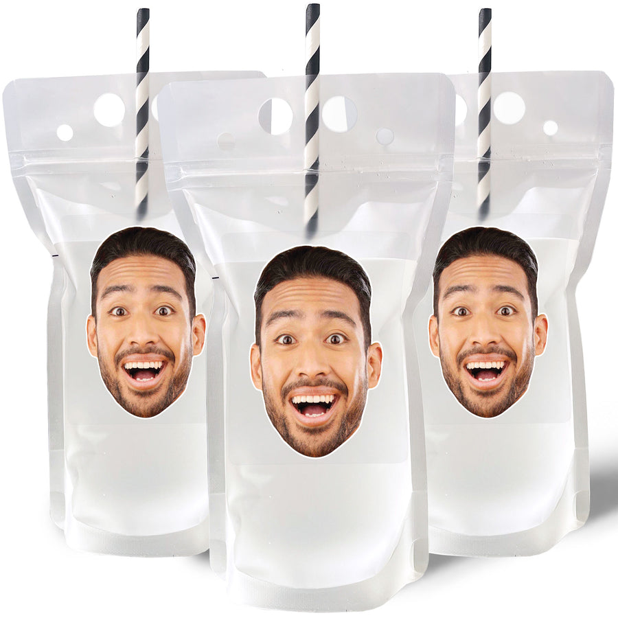 Custom Face Drink Pouches - 12 Ct
