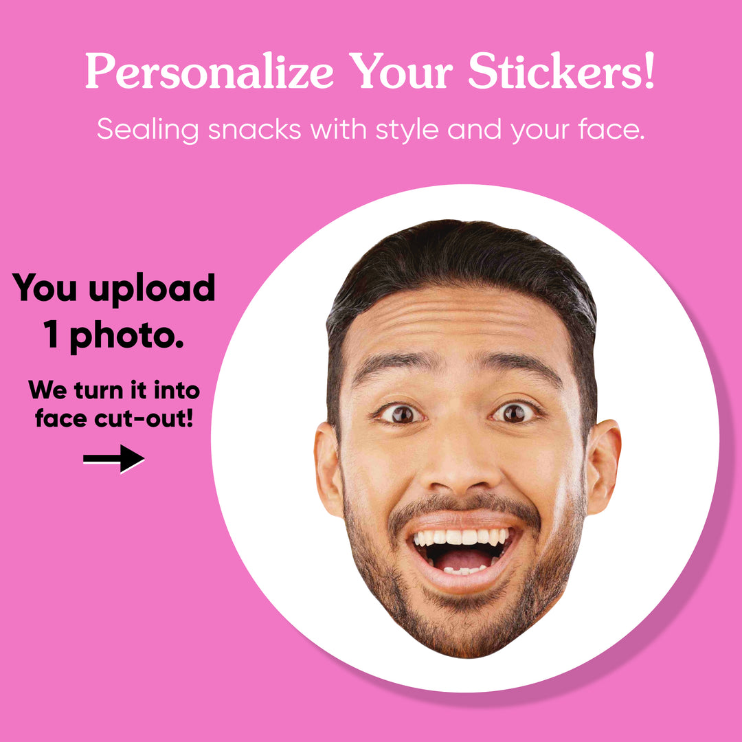 Custom Face Stickers & Clear Cookie Bags