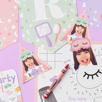Custom Photo Pajama Party Fun Face Cut-Out Stickers - Set of 24