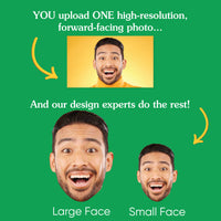Fun Face Cutout Centerpiece Sticks - Custom Photo Head Cut Out Table Toppers - Upload 1 Photo - Set of 15