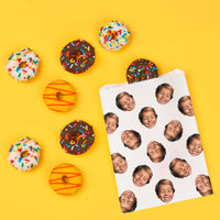 Custom Face Paper Treat Bags - Pattern