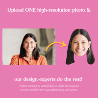 Custom Fun Face Vinyl Decals - Multiple Sizes - 1 Piece