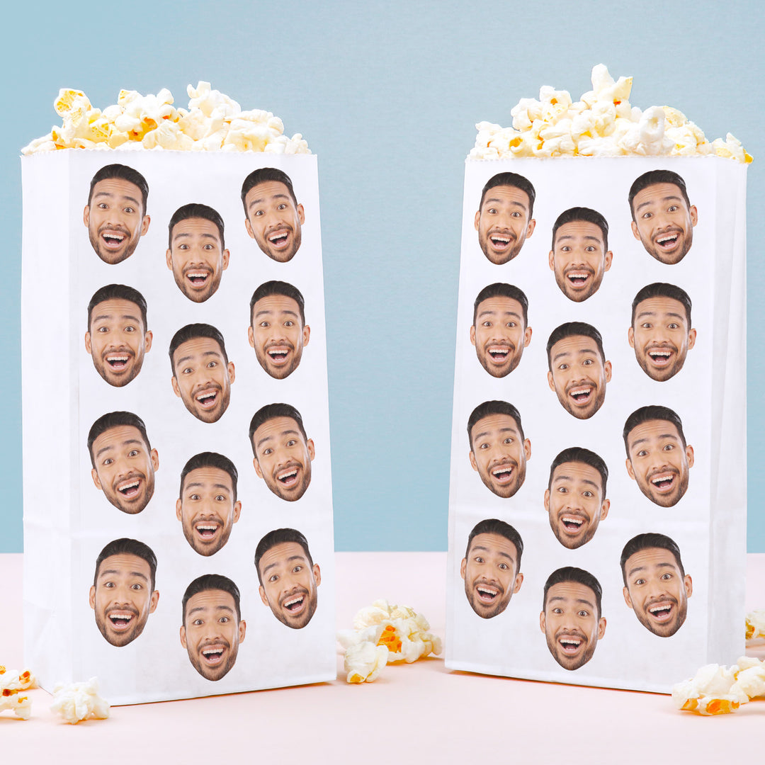 Custom Face Popcorn Bags - Pattern Any Occasion