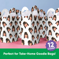 Custom Face Paper Favor Bags - 12 Ct