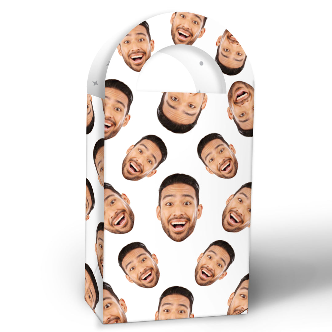 Custom Face Paper Favor Bags - 12 Ct
