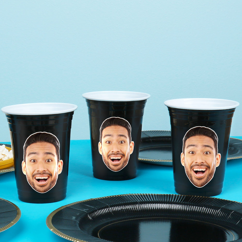 Custom Face Party Cups - 16 Ct