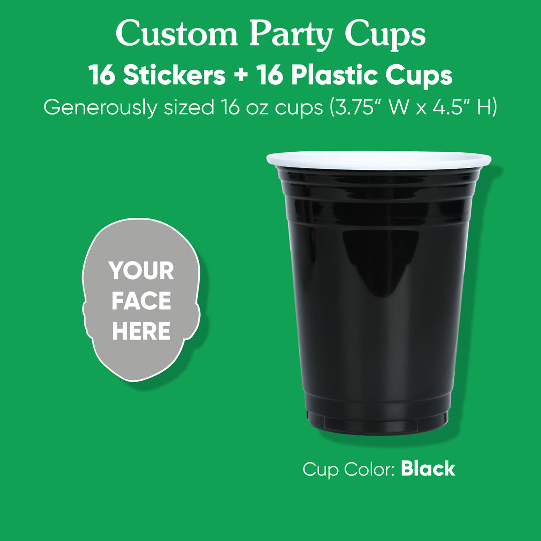 Custom Face Party Cups - 16 Ct