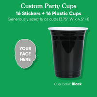 Custom Face Party Cups - 16 Ct