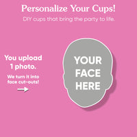 Custom Face Party Cups - 16 Ct