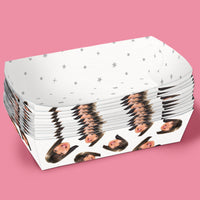 Custom Face Paper Food Trays - 12 Ct