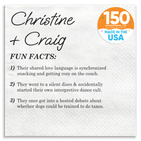 Custom Text - Fun Facts Wedding Napkins