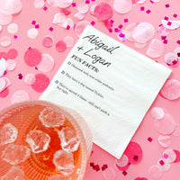 Custom Text - Fun Facts Wedding Napkins