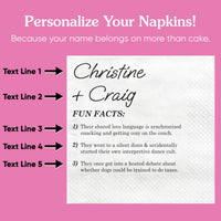 Custom Text - Fun Facts Wedding Napkins