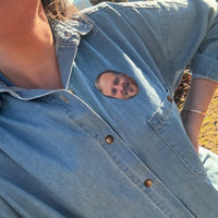 Custom Photo Fun Face Cut-Out Stickers - Set of 24