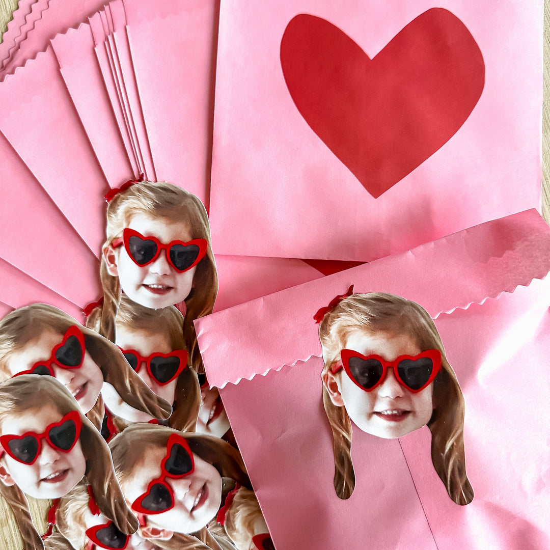 Custom Photo Fun Face Cut-Out Stickers - Set of 24