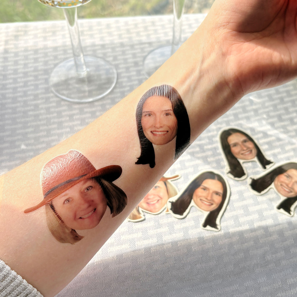 Custom Fun Face Temporary Tattoos - 12 Ct