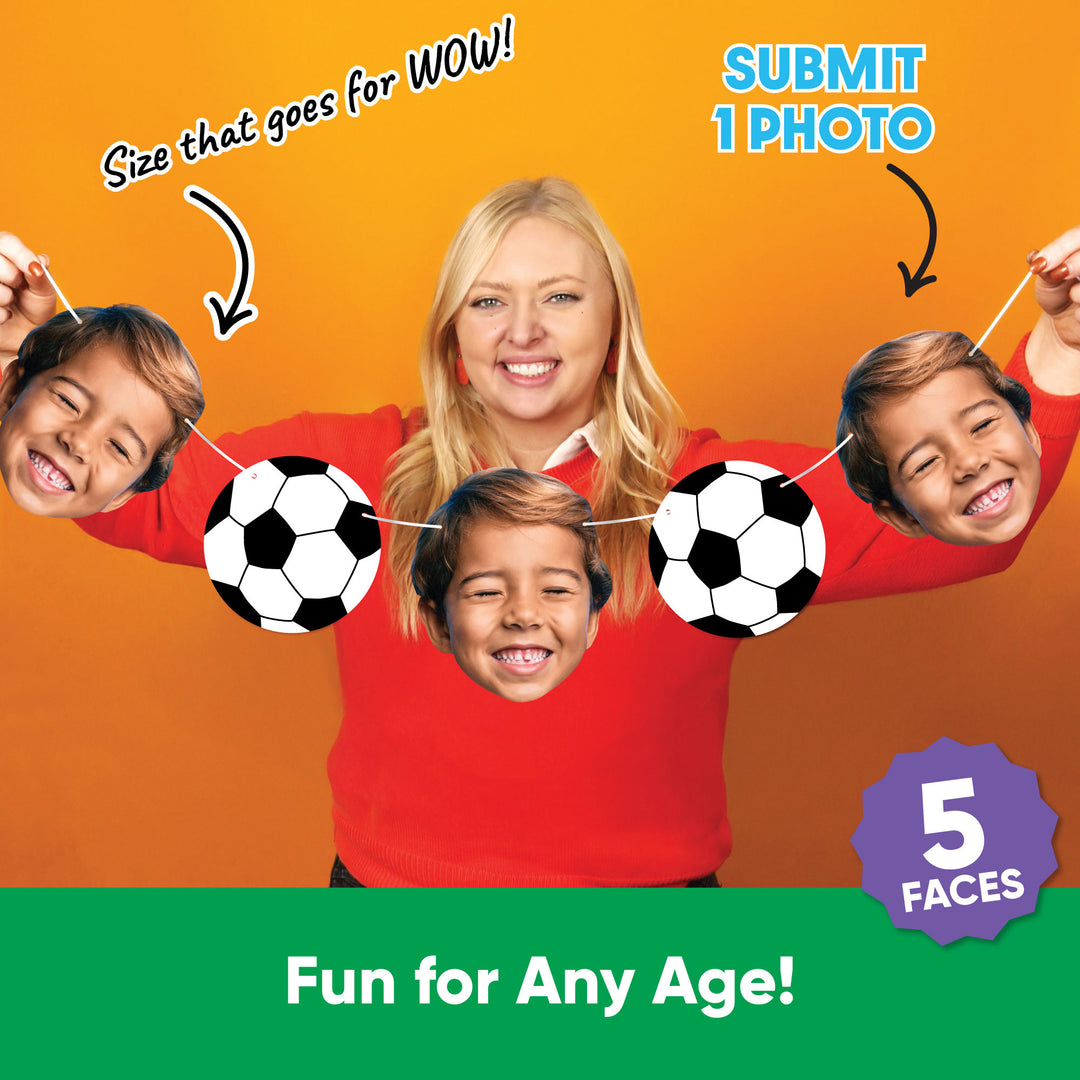 Custom Face Soccer Garland Banner