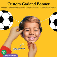 Custom Face Soccer Garland Banner