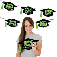 Game Over - Grad Cap Decorations DIY Video Game Graduation Large Party Essentials - Set of 20