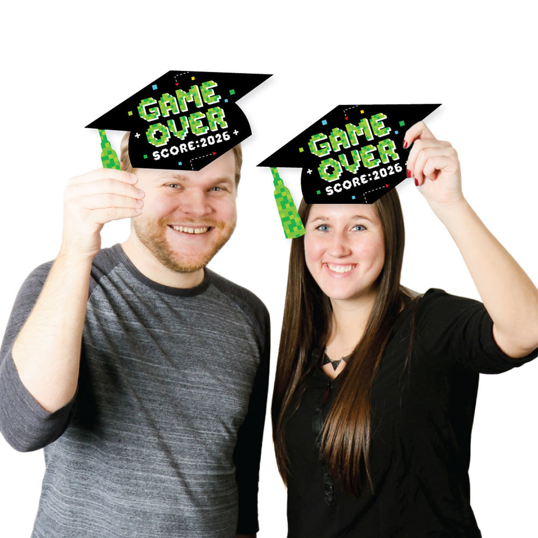 Game Over - Grad Cap Decorations DIY Video Game Graduation Large Party Essentials - Set of 20