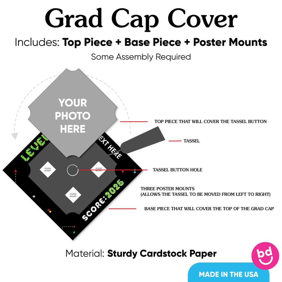 Graduation cap topper kit with mounts