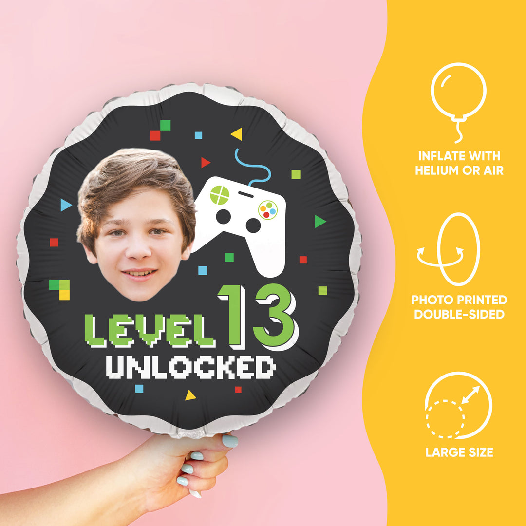 Custom Face Balloon - Game Zone - Double Sided - 1 Ct