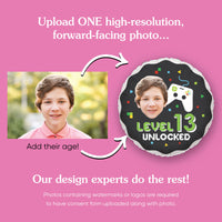 Custom Face Balloon - Game Zone - Double Sided - 1 Ct