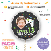 Custom Face Balloon - Game Zone - Double Sided - 1 Ct