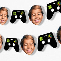 Custom Face Pixel Video Game Garland Banner