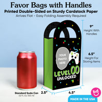 Custom Face Video Game Paper Favor Bags - 12 Ct