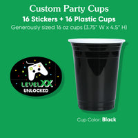 Custom Text Party Cups - Game Zone - 16 Ct